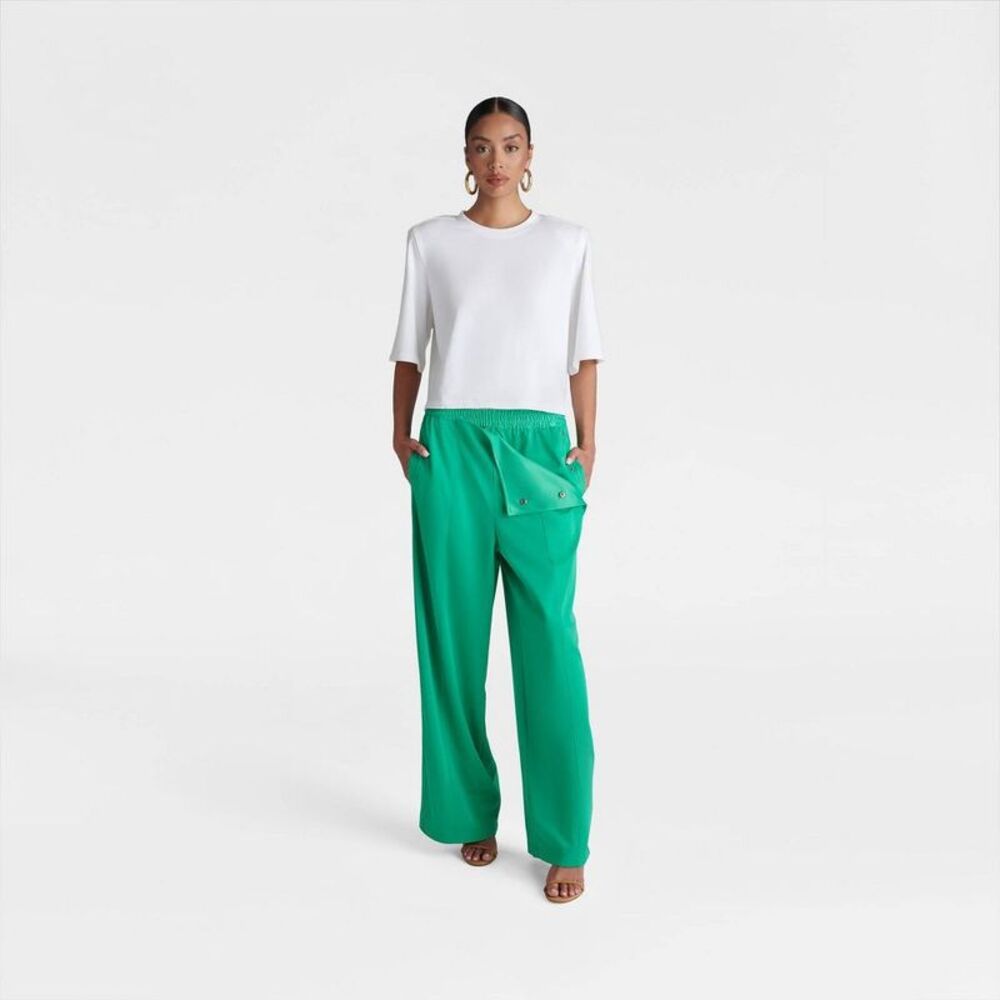 Women's Mid-Rise Straight Leg 'The Convertible Track Pant' - Green XS